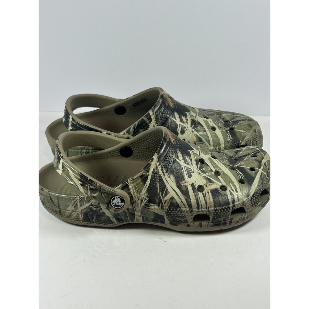Crocs Classic Clogs Men's Size 7 W9 Camo Advantage Max-4 Outdoor Comfort Shoes